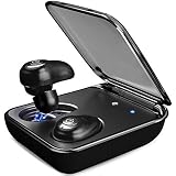 Wireless Earbuds for Android iPhone Bluetooth 5.0 Earbuds with Mic 72 Hours Cycle Playtime Auto Pairing 3D Stereo Sound Cordless Wireless Headset Earphones Black