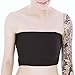 Vinaka Women's Strapless Short Chest Binder Tube Top for Tomboy Lesbian (XXL, Black)