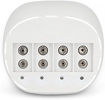 4 Bay 9 Volt Smart Automatic Charger for 6F22 9V Ni-MH Lithium-ion Ni-Cd Rechargeable Batteries