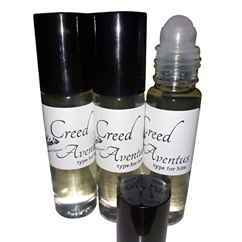 Creed Aventus Fragrance Body Oil 3 Bottles Our Version by xio's(1/3oz Roll On Bottle) For Men