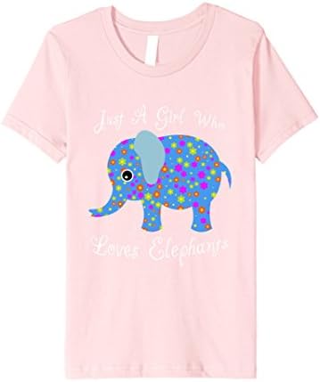 Kids Just A Girl Who Loves Elephants Shirt - Cute Gift Tees 8 Pink