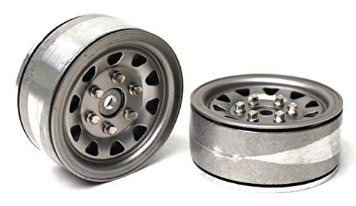 1.9 SR04 Beadlock Wheels (Uncoated Silver) (2) 70497