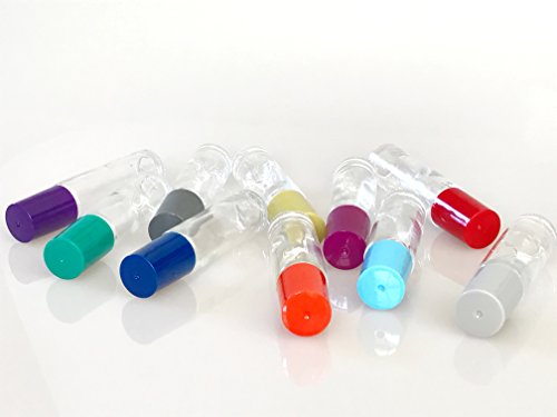 Balsam and Bloom Set of 10 Multi-Colored Roller Bottles (Stainless Steel)