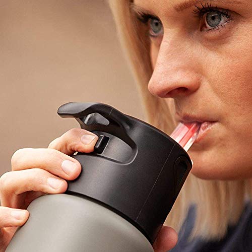 Infuze 18 oz Hydration Water Bottle with Straw Drink Water or Infuse