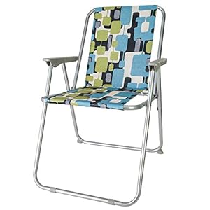 diMio Retro-klapstoel in 8 trendy designs, voor camping, tuin, vissen, jaren ’70-stijl, met aluminium frame, melt