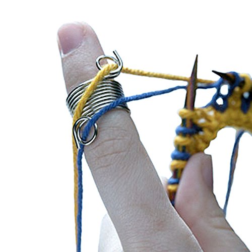 Shuohu 2 Size Metal Yarn Guide Knitting Thimble for Knitting Crafts Accessories Tool size 17mm - Thumbnail 3