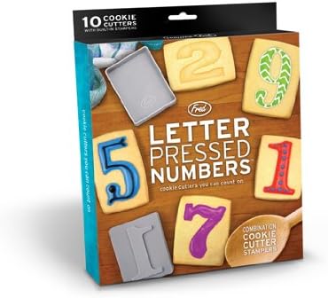 Fred Letterpressed Numbers Cookie Cutters, Grey