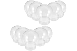 Generic 10pcs DIY Fillable Plastic Snow Globe Bottles with Screw Caps Candy Jars for Wedding Party Favor