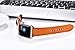 KADES Replacement Band Compatible for Apple Watch Series 4 44mm & Series 3/2/1 42mm [Retro Top Grain Genuine Leather]- Russet Orange Band + Black Hardware