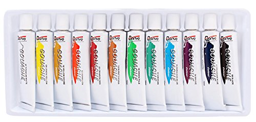 Bianyo Artist Quality Gouache Color Tubes Paint Set - 12ml Tubes, 12 Shades 7 Bianyo Artist Quality Gouache Color Tubes Paint Set - 12ml Tubes, 12 Shades - Image 7