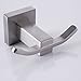 KES Bath Towel Hook SUS 304 Stainless Steel Bathroom Shower Double Coat and Robe Hook Wall Mount Modern Square Brushed Finish, A21061-2