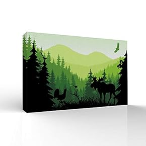 Canvas Wall Art-Quiet Tropical Forest-Canvas Prints Home Artwork Decoration for Living Room,Bedroom - 12x18 inches