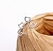 S.Leaf Tiny Sterling Silver Stud Earrings Bird Leaf Cat Earrings for Woman (cat)