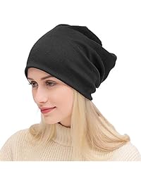 Blucon - Gorro de algodón suave elástico para hombre y mujer, 4 unidades