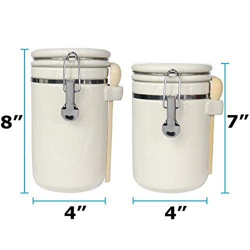 Blue Donuts 4Piece Canister Sets for Kitchen Counter Ceramic