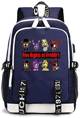 Five Nights at Freddy's Casual Backpack Backpack Camping Hiking Backpack Printed School Rucksack Trekking Rucksack Travel Bag Unisex (Color : Blue05, Size : 31 X 16 X 45cm)