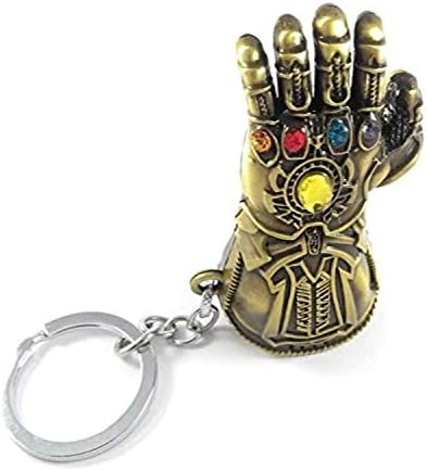 EASY4BUY Thanos Power Stone Marvel Metal Keychain/Key Ring for Car Bike Home (Silver)