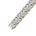 Chang World Womens Titanium Stainless Steel Magnetic Therapy Bracelet with Rhinestone,Gold
