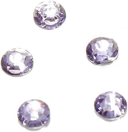 200pcs 2mm Flat Resin Rhinestone Nail Art Tips Cell Phone Decorations (light Purple) by Roundy