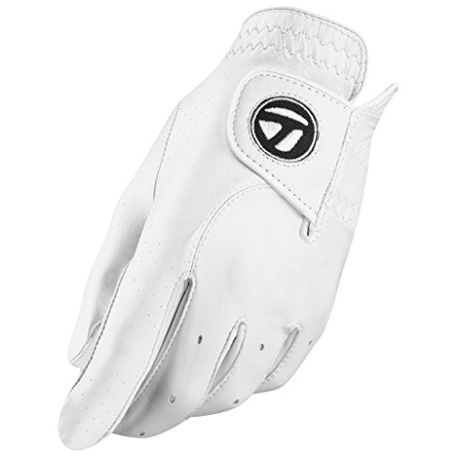 TaylorMade Tour Preferred Glove (White, Left Hand, Medium/Large), White(Medium/Large, Worn on Left Hand)