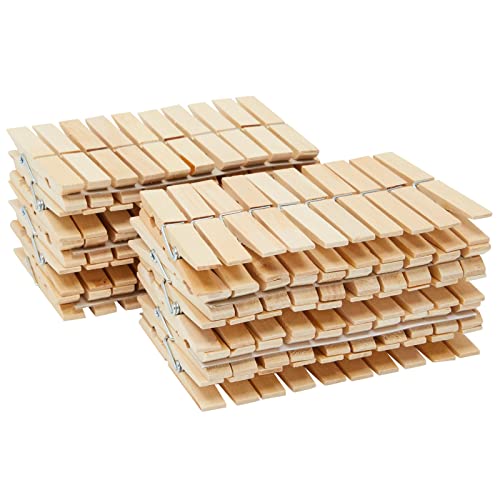 100 Pack Large Wooden Clothes Pins, 4Inch Heavy Duty Clothespins for