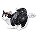 WHAT ON EARTH Cat Butt Tissue Holder - Black & White Tuxedo - Fits Standard Square Tissue Box - Resin