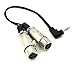 Poyiccot 3.5mm to 2 XLR Female Y Splitter Cable, Right Angle 3.5mm (Mini) 1/8