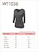 Made By Johnny MBJ WT1036 Womens V Neck 3/4 Sleeve Dolman Top with Side Shirring M Black