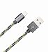 GOLDEN-NOOB Nylon Braided 8 Pin Lightning to USB Charging Cable with Aluminum Heads, 6-Feet, Gray and Green (3 Pack)