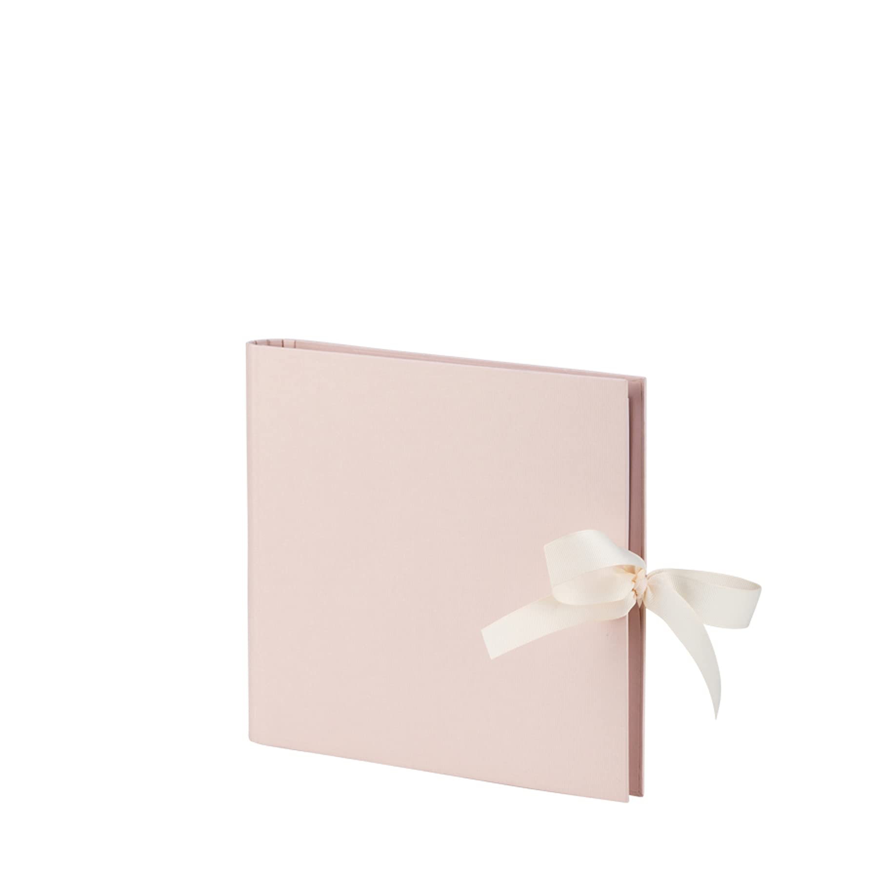 Photo Album/Guest Book 2 Ring Binder 25 Sheets 230x210 mm, Powder Pink with Bow