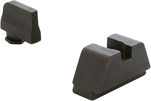 AMERIGLO Optic Compatible Sight Set for Glock - XL Tall Black Serrated .315" Front, Flat Black .394" Rear