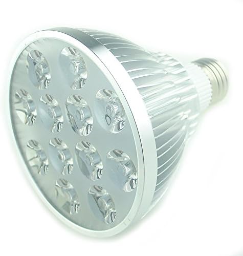 QUANS E26 12W UV Ultra Violet LED Bulb Spotlight for Curing Glue Blacklight Fishing Aquarium Glow in The Dark Special Effects 30 Degree Light Lens (Par30 12W 30°)
