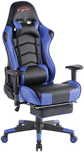 Top Gamer Gaming Chair PC Computer Game Chairs for Video Game (Blue/Black,new)