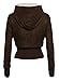 Women's Zip Up Detachable Hood Waist Length Jacket with Faux Fur Inside