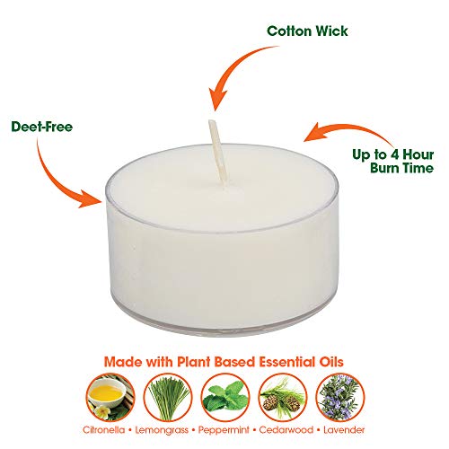 Mosquito Guard 16 Tealight Citronella Candles Outdoor Mosquito