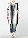 Mordenmiss Women's Daily Pullover Stripes Loose Dresses (L, Style 1-Black)