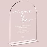 Wedding Sign Decor Cigar Bar Wedding Table Signs decorativesignage1591 | for Wedding Bridal Shower Decorations, Accessories for Anniversary and Event 6x8 Inch