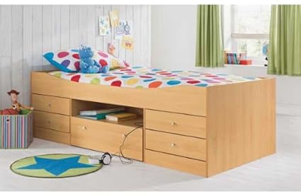 Malibu Cabin Bed Frame Beech Amazon Co Uk Kitchen Home