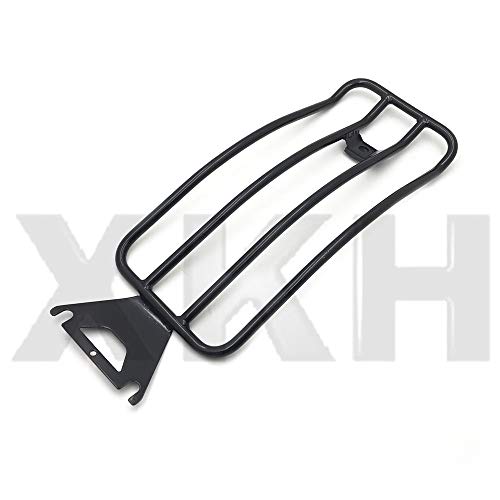 XKH- Motorcycle Black Steel Rear Shelf Fender Rack Plated Luggage Shelf 14"x6" Compatible with Harley Davidson FLHT Electra Glide FLHX Street Glide FLTR Road Glide [B01C3HZKWU] - Thumbnail 5