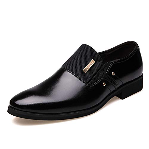 Oxford Shoes for Men Flats Leather on Men Shoes Breathable Comfortable Hombre,Black,10.5