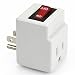 BindMaster 3 Prong Grounded Single Port Power Adapter with Red Indicator On/Off Switch, 1 Pack primary