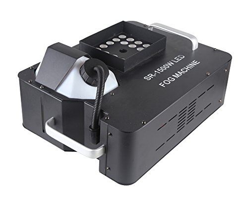 Led Fog Machine,1500w Upward Spray Smoke Machine, With 24x3w 3in1 Led,Wireless Remote Control,Use For Disco, Ballroom, KTV, Bar,Club, Party, Wedding - Thumbnail 4
