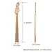 BQLZR Maple Wood 21 Fret Right-handed Clear Satin 5 String Electric Bass Neck Parts Replacement