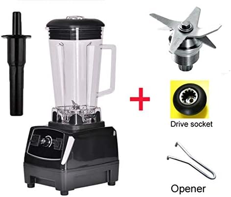 EU/US/UK/AU Plug 3HP 2200W Heavy Duty Professional Blender Mixer Juicer High Power Fruit Food Processor Ice Smoothie,Black bladedrivetool,UK Plug