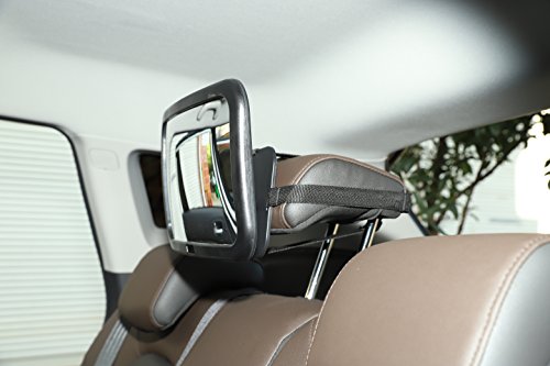 ANDALUS Baby Car Mirror | Back Seat Rear View Mirror | Crash Tested Shatterproof Acrylic | Wide Angle Convex Mirror with 360 Degree Maneuverability | Crystal Clear View | Easy Installation (1 Pack)