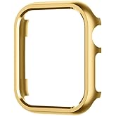 My Pretty Strap XOXO Protective Case for Apple Watch – Luxury Matte Metal Cover for Women, Scratch-Resistant – Compatible with Apple Watch 38/40/41/42/44/45/46/49mm –Gold, Rose Gold, Silver, Champagne