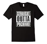 Mens Straight OUTTA POCHINKI Gaming T-Shirt Large Black
