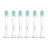 Brushrite New Sonicare Replacement Toothbrush Heads Smaller Design for Sensitive Teeth fits Sonicare Phillips Series Hx6024 with Travel Caps