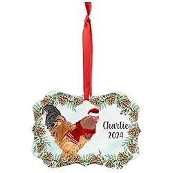 Buff Brahma Chicken Rooster Christmas Ornament 2024