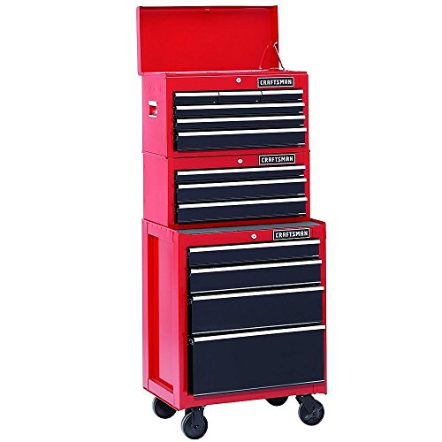Craftsman 26 In 6 Drawer Heavy Duty Ball Bearing Top Chest Box DIY Red
